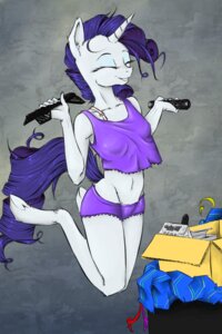 Rating: Safe Score: 0 Tags: 2013 2:3 acog_scope anthro anthrofied biped blue_eyeshadow box bra clothing container e621 english_text equid equine eyes_closed eyeshadow female friendship_is_magic fur gift hair happy hasbro hi_res hooves horn jumping madhotaru makeup mammal messy_hair muzzle_brake my_little_pony mythological_creature mythological_equine mythology package panties purple_hair rail rarity_(mlp) ribbons shirt smile solo text topwear underwear unicorn unwrapping white_body white_fur User: bunchy7s