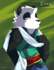 Rating: Safe Score: 0 Tags: 2010 anthro bear black_nose clothed clothing digital_media_(artwork) e621 english_text frown fur giant_panda jealous looking_aside male mammal multicolored_body multicolored_fur narrowed_eyes solo super-tuler tairu text two_tone_body two_tone_fur User: bunchy7s
