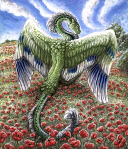 Rating: Safe Score: 0 Tags: 2012 ambiguous_gender dragon e621 feathered_dragon feathered_scalie feathered_wings feathers feral field flower kirsch mane mythological_creature mythological_scalie mythology outside painting_(artwork) plant pose scalie sky solo tail traditional_media_(artwork) wings User: bunchy7s