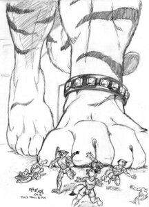 Rating: Questionable Score: 0 Tags: 2004 4_toes ambiguous_gender anklet anthro biped claws crowd e621 extreme_size_difference feet felid foot_focus fur graphite_(artwork) group hair hindpaw jewelry kencougr macro male mammal monochrome pantherine paws paws_only puc size_difference stomping tail tiger toe_claws toes traditional_media_(artwork) User: bunchy7s