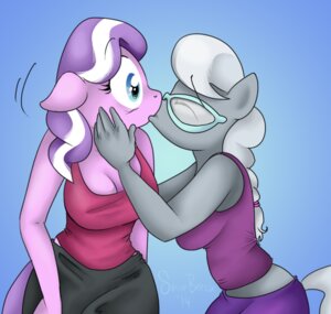 Rating: Safe Score: 0 Tags: 2014 anthro anthrofied blue_eyes braided_hair breasts cleavage clothed clothing diamond_tiara_(mlp) duo e621 earth_pony equid equine eyes_closed eyewear female female/female friendship_is_magic glasses grey_hair hair hasbro horse kiss_on_lips kissing mammal my_little_pony pony ponytail purple_hair romantic romantic_couple silver_spoon_(mlp) surprise_kiss surprised susiebeeca white_hair User: bunchy7s