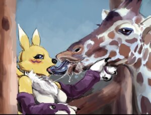 Rating: Questionable Score: 0 Tags: 2013 3_fingers ambiguous_gender anthro anthro_on_feral armwear bandai_namco bestiality bestiality_kiss biped black_lips black_nose black_sclera blue_eyes blush bodily_fluids breasts brown_body brown_eyes brown_fur brown_nose canid canine claws clothing digimon digimon_(species) digital_media_(artwork) digital_painting_(artwork) drooling duo e621 elbow_gloves extreme_french_kiss female feral fingers french_kissing fur giraffe giraffid glistening gloves hand_on_face handwear hi_res horn interspecies kissing lips long_ears long_tongue mammal multicolored_body multicolored_fur nature nude open_mouth ossicone outside painting_(artwork) plant quadruped raised_arm renamon saliva saliva_on_tongue saliva_string shadow side_view size_difference sky sloppy_kiss standing thick_lips tongue tongue_out tree two_tone_body two_tone_fur ungulatr white_body white_fur wood yellow_body yellow_fur User: bunchy7s