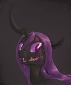 Rating: Safe Score: 0 Tags: absurd_res arthropod black_body black_skin changeling_(mlp) e621 fan_character fangs female feral friendship_is_magic grey_background hair hasbro hi_res horn looking_at_viewer miasma_(carniscorner) my_little_pony omgmax open_mouth pupils purple_eyes purple_hair signature simple_background slit_pupils smile solo teeth tongue User: bunchy7s