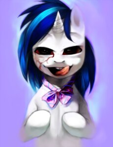 Rating: Safe Score: 0 Tags: blood blue_hair bodily_fluids creepy crookedtrees e621 equid equine female feral friendship_is_magic hair hasbro horn long_hair mammal my_little_pony mythological_creature mythological_equine mythology nightmare_fuel open_mouth rape_face ribbons short_hair simple_background solo tongue tongue_out unicorn vinyl_scratch_(mlp) User: bunchy7s