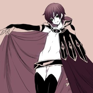 Rating: Explicit Score: 0 Tags: 1boy blush cape code_geass crossdressing elbow_gloves femboy girly gloves green_eyes human human_only kururugi_suzaku male male_only monochrome penis pink rule34 shiraishi_asuka short_hair solo spot_color thighhighs User: bunchy7s