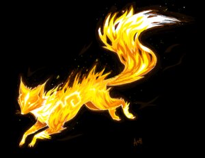 Rating: Safe Score: 0 Tags: ambiguous_gender canid canine digital_media_(artwork) e621 elemental_creature feral fire fire_creature flaming_fur fox fur jumping mammal quadruped skeleion solo tail User: bunchy7s