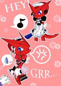Rating: Safe Score: 0 Tags: angry anthro bandai_namco blue_eyes blush claws clothed clothing crossdressing digimon digimon_(species) digital_media_(artwork) duo e621 embarrassed femboy flower gloves grope handwear maid_uniform male musical_note musical_symbol nana_dono pink_background plant red_body reptile ribbons scalie shoutmon simple_background sketch_page symbol tail uniform User: bunchy7s