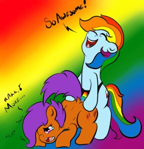 Rating: Explicit Score: 0 Tags: alazak anal anal_penetration blue_body blue_fur bodily_fluids dildo duo e621 english_text equid equine female female/female female_penetrating feral friendship_is_magic fur hair hasbro horse mammal multicolored_hair multicolored_tail my_little_pony penetration pony purple_hair rainbow rainbow_background rainbow_dash_(mlp) rainbow_hair rainbow_tail scootaloo_(mlp) sex sex_toy simple_background strapon tail tears text young young_feral User: bunchy7s