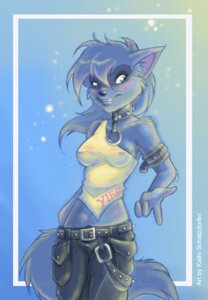 Rating: Safe Score: 0 Tags: 4_fingers abstract_background alternative_fashion anthro arm_strap armband belt biped black_belt black_bottomwear black_clothing black_collar black_nose black_pants blue_background blue_body blue_eyes blue_fur blue_hair blush bondage_pants border bottomwear breasts clothed clothing collar collar_ring domestic_cat e621 felid feline felis female finger_gun fingers fluffy fluffy_tail front_view fur gesture hair hand_gesture kinta looking_aside mammal medium_breasts midriff nipple_outline pants portrait schwarze_katze shirt simple_background slim slim_anthro slim_female smile snout solo standing studded_belt studded_collar studs tail tank_top three-quarter_portrait topwear User: bunchy7s