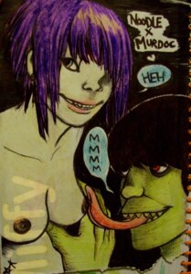 Rating: Questionable Score: 0 Tags: 1boy 1girls breasts cleavage dark_nipples female gorillaz hair_over_one_eye licking male murdoc_niccals nipple_lick nipples noodle_(gorillaz) nude nudity rule34 smiling straight tagme tongue tongue_out User: bunchy7s