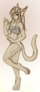 Rating: Questionable Score: 0 Tags: anakuro anthro basitin biped black_nose blonde_hair breasts chest_wraps clothed clothing digital_media_(artwork) digitigrade e621 feet felid female full-length_portrait fur furgonomics gradient_background hair hi_res hindpaw looking_at_viewer mammal open_mouth panties pawpads paws pink_background pink_pawpads portrait side_view simple_background skimpy slim_anthro slim_female solo standing tail twokinds underwear white_background white_body white_fur white_tail wraps User: bunchy7s