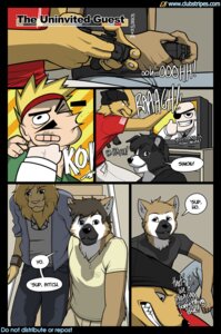Rating: Safe Score: 0 Tags: 2009 anthro band-aid bandage black_hair border_collie canid canine canis character_request clothed clothing clubstripes collie comic controller crt dialogue digital_media_(artwork) do_not_distribute domestic_dog dualshock dualshock_3 e621 electronics english_text eye_patch eyewear felid first_page game_controller game_screen gaming glasses grant_(meesh) group hair hat headgear headwear herding_dog holding_controller holding_game_controller holding_object k.o. linked_speech_bubble lion male mammal mane meesh multiplayer multiple_scenes name_drop name_in_dialogue pantherine pastoral_dog playing_video_game playstation playstation_3 playstation_controller sheepdog sony_corporation sony_interactive_entertainment speech_bubble television text the_cat_empire_shirt the_uninvited_guest throwing_controller throwing_object wireless_controller User: bunchy7s