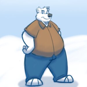 Rating: Safe Score: 0 Tags: 1:1 3_toes anthro barefoot bear biped blue_eyes bottomwear clothed clothing colored_sketch day e621 feet fully_clothed grey_nose hands_on_hips looking_at_viewer male mammal outside overweight overweight_anthro overweight_male pants polar_bear roderick_raccoon shirt sketch smile snow solo standing toes toony topwear ursine User: bunchy7s