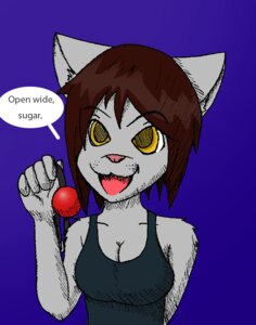 Rating: Explicit Score: 0 Tags: ab600 amber_eyes anthro ball_gag bdsm bondage bound breasts brown_hair dialogue e621 english_text female gag hair simple_background solo submissive submissive_female text User: bunchy7s