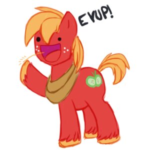 Rating: Safe Score: 0 Tags: 1:1 big_macintosh_(mlp) cutie_mark e621 earth_pony english_text equid equine feral freckles friendship_is_magic fur hasbro horse male mammal my_little_pony object_in_mouth open_mouth open_smile pony quadruped red_body red_fur simple_background smile solo tail tenchiamoshi text white_background User: bunchy7s