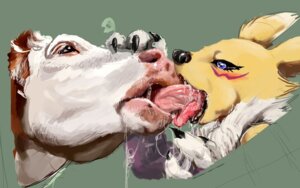 Rating: Questionable Score: 0 Tags: 16:10 ambiguous_gender anthro anthro_on_feral bandai_namco beef_cattle bestiality bestiality_kiss black_lips black_nose black_sclera blue_eyes blush bodily_fluids bovid bovine canid canine cattle cheek_bulge chest_tuft claws close-up digimon digimon_(species) duo e621 extreme_french_kiss facial_markings fangs feral french_kissing fur hand_on_face head_markings hereford_cattle interspecies kissing lips mammal markings nude penetration renamon saliva saliva_on_tongue saliva_string side_view simple_background teeth tongue tongue_out tongue_penetration tuft ungulatr white_body white_fur widescreen yellow_body yellow_fur User: bunchy7s