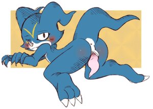 Rating: Explicit Score: 0 Tags: anthro anus bandai_namco blue_body blue_skin blush butt digimon digimon_(species) e621 erection feline-fattale genitals male penis presenting presenting_hindquarters solo veemon User: bunchy7s