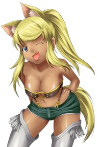 Rating: Questionable Score: 0 Tags: absolute_territory alternative_fashion animal_humanoid big_breasts blonde_hair blue_eyes bottomwear breasts canid canid_humanoid canine canine_humanoid canis cleavage clothed clothing dark_body dark_skin denim denim_clothing e621 fangs female gyaru hair human_and_animal_ears humanoid j-fashion legwear liru_(magical_pokaan) looking_at_viewer magical_pokaan mammal mammal_humanoid multi_ear one_eye_closed ponytail shorts simple_background skimpy solo teeth thigh_highs white_background wolf wolf_humanoid yuuki1103 User: bunchy7s