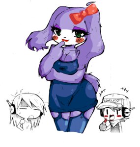 Rating: Questionable Score: 0 Tags: accessory anthro blush bow_(feature) bow_accessory bow_ribbon breasts cave_story chaco_(cave_story) cleavage clothed clothing curly_brace digital_media_(artwork) e621 envy fahrenheight female fur garter_straps green_eyes group hair_accessory hair_bow hair_ribbon heart_symbol humanoid lagomorph lipstick looking_at_viewer makeup male mammal mimiga purple_body purple_fur quote_(cave_story) ribbons scarf shaded shirt shocked tank_top topwear tube_top User: bunchy7s Rating: Questionable Score: 0 Tags: accessory anthro blush bow_(feature) bow_accessory bow_ribbon breasts cave_story chaco_(cave_story) cleavage clothed clothing curly_brace digital_media_(artwork) e621 envy fahrenheight female fur garter_straps green_eyes group hair_accessory hair_bow hair_ribbon heart_symbol humanoid lagomorph lipstick looking_at_viewer makeup male mammal mimiga purple_body purple_fur quote_(cave_story) ribbons scarf shaded shirt shocked tank_top topwear tube_top User: bunchy7s