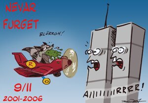 Rating: Questionable Score: 0 Tags: 2006 9/11 aircraft airplane ambiguous_gender animate_inanimate anthro bodily_fluids building e621 english_text group karri_aronen mammal modern_architecture procyonid raccoon rankin_the_raccoon_(character) skyscraper tail text toony twin_towers twin_towers_(new_york_city) vehicle vomit vomiting world_trade_center User: bunchy7s