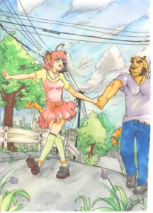 Rating: Safe Score: 0 Tags: animal_humanoid anthro clothed clothing duo e621 felid felid_humanoid female fully_clothed ganson hand_holding humanoid male mammal mammal_humanoid outside painting_(artwork) pantherine pantherine_humanoid tail tiger_humanoid traditional_media_(artwork) traditional_painting_(artwork) traditional_watercolor_(artwork) walking watercolor_(artwork) User: bunchy7s