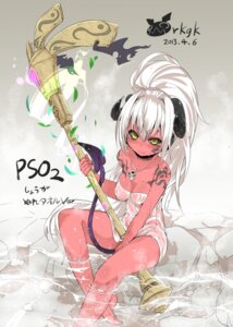 Rating: Safe Score: 0 Tags: 2013 bare_shoulders breasts cleavage clothed clothing demon e621 female hair horn jewelry long_hair looking_at_viewer melee_weapon necklace not_furry phantasy_star phantasy_star_online phantasy_star_online_2 polearm ponytail red_body red_skin sega shirow_(crazy) sitting smile solo spade_tail staff tail towel translucent translucent_clothing water weapon wet white_hair yellow_eyes User: bunchy7s