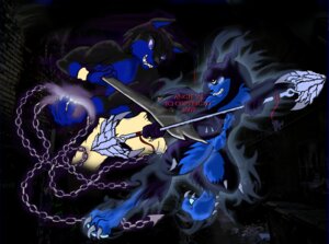 Rating: Safe Score: 0 Tags: 2009 anthro canid canine canis chain demon distracting_watermark duo e621 fight fox male mammal moon moonthewerewolf nights_(character) shade_(character) watermark weapon wolf User: bunchy7s