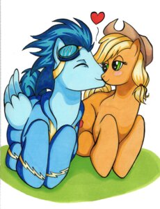 Rating: Safe Score: 0 Tags: applejack_(mlp) blue_body blue_feathers blush bodysuit cbs clothing duo e621 earth_pony equid equine feathered_wings feathers female feral friendship_is_magic hair hasbro heart_symbol horse kissing male mammal my_little_pony mythological_creature mythological_equine mythology pegasus pony quadruped simple_background skinsuit soarin_(mlp) tail tight_clothing toony wings wonderbolts_(mlp) User: bunchy7s