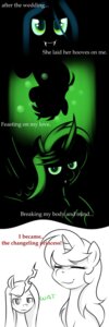 Rating: Safe Score: 0 Tags: 1:3 arthropod changeling_(mlp) comic digital_media_(artwork) dream e621 english_text equid equine eyes_closed fan_character fangs female feral friendship_is_magic green_eyes green_hair hair hasbro hi_res horse klodette kloudmutt liquid long_hair looking_at_viewer mammal my_little_pony pony queen_chrysalis_(mlp) teeth text transformation tumblr wings User: bunchy7s