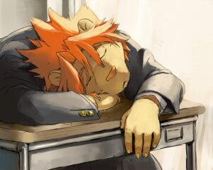 Rating: Safe Score: 0 Tags: 5:4 5_fingers anthro biped bottomwear classroom clothed clothing desk e621 eyes_closed felid fingernails fingers fully_clothed fur furniture gamma-g hair humanoid_hands inside jacket lion male mammal morenatsu nails on_desk orange_hair orange_nose pantherine pants school short_hair sitting sleeping solo soutarou_touno spiky_hair table topwear uniform User: bunchy7s
