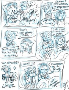 Rating: Safe Score: 0 Tags: 2011 :3 anthro black_and_white comic controller converted dessert dialogue digital_drawing_(artwork) digital_media_(artwork) duo dvr e621 eating english_text equid equine felid feline female feral food friendship_is_magic hasbro horse ice_cream j3t kabira mammal monochrome musical_note musical_symbol my_little_pony open_mouth open_smile pony quadruped remote_control sketch smile smug speech_bubble symbol tail text the_truth User: bunchy7s