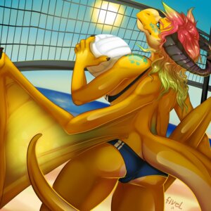 Rating: Questionable Score: 0 Tags: 1:1 2013 anthro ball beach bikini biped blonde_hair blue_eyes breasts butt clothed clothing detailed_background digital_media_(artwork) dragon dutch_angle e621 european_mythology female fivel hair hi_res holding_ball holding_object horn long_hair looking_at_viewer looking_back markings membrane_(anatomy) membranous_wings multicolored_hair mythological_creature mythological_scalie mythology net non-mammal_breasts orange_body orange_skin outside rear_view red_hair sand scalie sea seaside shani side_boob skimpy sky solo sport spread_wings standing summer sun swimwear tail tight_clothing two-piece_swimsuit two_tone_hair volleyball volleyball_(ball) volleyball_net water western_dragon wings User: bunchy7s