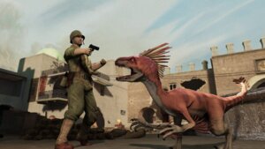 Rating: Questionable Score: 0 Tags: 16:9 ambiguous_gender ddd_market_(map) dino_d-day dinosaur dromaeosaurid duo e621 feral hi_res human jack_hardgrave_(dino_d-day) male mammal military open_mouth prehistoric_species reptile roaring saurischian scalie soldier tail teeth theropod unknown_artist velociraptor warrior widescreen world_war_2 User: bunchy7s
