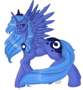 Rating: Safe Score: 0 Tags: blue_body blue_eyes blue_feathers blue_fur blue_hair crown cutie_mark e621 equid equine feathered_wings feathers female feral friendship_is_magic fur hair hasbro headgear horn horse looking_at_viewer mammal mane my_little_pony mythological_creature mythological_equine mythology pony princess princess_luna_(mlp) quadruped royalty silvermoonbreeze simple_background solo tail toony winged_unicorn wings User: bunchy7s