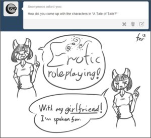 Rating: Safe Score: 0 Tags: 2013 ailurid angry anthro ask_blog comic digital_media_(artwork) e621 english_text female feretta feretta_(character) looking_at_viewer low_res mammal monochrome red_panda simple_background smile text tumblr white_background User: bunchy7s