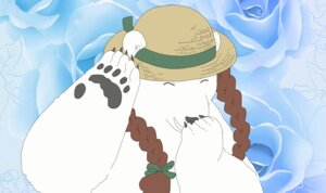 Rating: Safe Score: 0 Tags: 2012 5_fingers accessory bear bow_(feature) bow_accessory bow_ribbon braided_hair brown_body brown_fur claws clothed clothing covering covering_mouth covering_own_mouth covering_self crossdressing e621 eyes_closed feral fingers fur furgonomics hair hair_accessory hair_bow hair_ribbon hat hat_only headgear headgear_only headwear headwear_only laugh male mammal mostly_nude paws polar_bear ribbons shasha shirokuma shirokuma_cafe smile solo ursine white_body white_fur wig User: bunchy7s