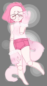 Rating: Safe Score: 0 Tags: alpha_channel anthro bottomwear bracelet clothed clothing doll e621 eyes_closed eyewear female fully_clothed fur glasses hair hi_res jewelry octonnibal pink_body pink_fur pink_hair shirt shorts simple_background solo tank_top topwear transparent_background User: bunchy7s