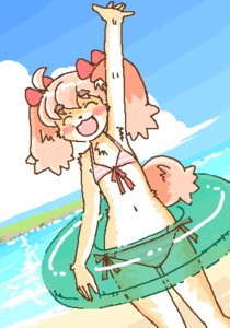 Rating: Questionable Score: 0 Tags: anthro beach bikini blush canid canine canis clothed clothing cloud detailed_background digital_media_(artwork) domestic_dog e621 eyes_closed fangs female inflatable itou_sora kemono kin-shun low_res mammal navel open_mouth outside pool_toy sand seaside skimpy sky solo swim_ring swimwear tail teeth triangle_bikini two-piece_swimsuit water User: bunchy7s