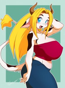 Rating: Questionable Score: 0 Tags: 2010 anthro big_breasts blonde_hair blue_eyes blush bottomwear bovid bovine breasts cattle chalo clothed clothing curvy_figure dairy_cattle e621 ear_piercing female hair holstein_friesian_cattle huge_breasts lindsaypl long_hair looking_at_viewer mammal nipple_outline open_mouth overweight overweight_anthro overweight_female pants piercing shirt signature slightly_chubby solo spots tail thick_thighs topwear tube_top wide_hips year User: bunchy7s