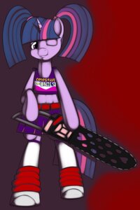 Rating: Safe Score: 0 Tags: 2:3 anthro anthrofied biped blue_hair bottomwear chainsaw clothed clothing cosplay crossover crossover_cosplay digital_media_(artwork) e621 equid equine female friendship_is_magic fur hair hasbro hi_res horn juliet_starling kloudmutt leg_warmers legwear lollipop_chainsaw long_hair looking_at_viewer mammal multicolored_hair my_little_pony mythological_creature mythological_equine mythology one_eye_closed pigtails pink_hair power_tool purple_body purple_eyes purple_fur purple_hair skirt smile solo source_request standing tail tools twilight_sparkle_(mlp) two_tone_hair unicorn wink User: bunchy7s