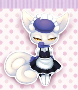 Rating: Safe Score: 0 Tags: 2_tails anthro blue_hair blush clothing e621 felid female fur generation_6_pokemon hair joltik_(artist) maid_uniform mammal meowstic meowstic_(female) multi_tail nintendo pokemon pokemon_(species) red_eyes solo tail uniform white_body white_fur yellow_sclera User: bunchy7s