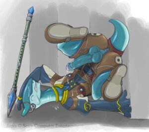 Rating: Explicit Score: 0 Tags: anthro anus blush clenched_teeth closed_eyes cum cum_on_body cum_on_clothes furry jupis_tooki male male_only narse penis rogue_galaxy rule34 spear tail weapon User: bunchy7s