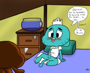 Rating: Explicit Score: 0 Tags: 2boys anthro anthro_femboy anthro_male anus bed bedroom before_sex blue_penis blush blushing blushing_male cartoon_network color colored crossdressing darwin_watterson femboy fish_bowl gay gumball_watterson gumballoopseggwobbleunderpants_(tawog) male male/male male_only nesath penis rule34 spanish spanish_text speech_bubble tagme text the_amazing_world_of_gumball translated yaoi User: bunchy7s