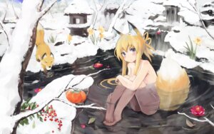 Rating: Questionable Score: 0 Tags: 16:10 animal_humanoid barefoot blonde_hair blue_eyes blush canid canid_humanoid canine canine_humanoid e621 feet female flower food fox fox_humanoid fruit hair hi_res hindpaw hot_spring humanoid hybrid long_hair looking_at_viewer mammal mammal_humanoid nude onsen outside paprika_shikiso partially_submerged paws persimmon plant ripples sitting snow solo tail water widescreen User: bunchy7s