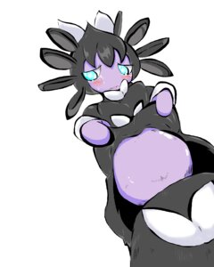 Rating: Questionable Score: 0 Tags: 0024yuuki alternative_fashion belly big_belly blue_eyes blush bodily_fluids e621 female generation_5_pokemon goth gothitelle hi_res humanoid nintendo not_furry pokemon pokemon_(species) pregnant purple_body solo tears User: bunchy7s