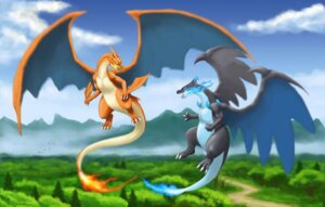 Rating: Safe Score: 0 Tags: 3_toes blue_fire claws colored_fire detailed_background dragon duo e621 fangs feet feral fire flying generation_6_pokemon horn male mang0l0v3r mega_charizard mega_charizard_x mega_charizard_y mega_evolution membrane_(anatomy) membranous_wings mythological_creature mythological_scalie mythology nintendo open_mouth outside plant pokemon pokemon_(species) scalie sky tail teeth toes tree wings User: bunchy7s
