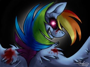 Rating: Questionable Score: 0 Tags: 2012 4:3 blood blue_body blue_feathers blue_fur bodily_fluids creepy e621 equid equine evil_grin feathered_wings feathers female feral friendship_is_magic fur hair hasbro mammal multicolored_hair my_little_pony mythological_creature mythological_equine mythology pegasus rainbow_dash_(mlp) rainbow_factory_(mlp_fanfic) rainbow_hair salty96 smile solo wings User: bunchy7s