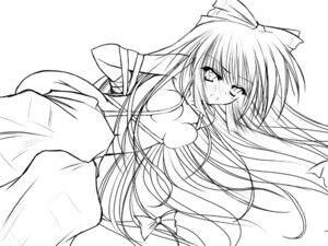 Rating: Questionable Score: 0 Tags: bondage danshaku female fujiwara_no_mokou monochrome rule34 solo topless touhou User: bunchy7s