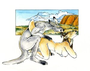 Rating: Explicit Score: 0 Tags: all_fours anthro anthro_on_feral breasts canine dingo female feral from_behind heather_bruton kangaroo male marsupial predator/prey predator_prey_reversal rule34 straight zoophilia User: bunchy7s