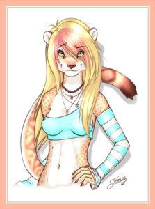 Rating: Safe Score: 0 Tags: 2012 alternative_fashion anthro arm_warmers armwear beaded_jewelry beaded_necklace beads black_bead_necklace blonde_hair blue_arm_warmers blue_armwear blue_clothing blue_crop_top blue_jewelry blue_necklace blue_pendant blue_shirt blue_topwear charm_(jewelry) charm_necklace clothed clothing crop_top e621 felid female feralise green_eyes gyaru hair j-fashion jewelry leopard mammal midriff monotone_bead_necklace monotone_necklace multicolored_arm_warmers multicolored_armwear multicolored_clothing multicolored_hair navel necklace off_shoulder pantherine pattern_arm_warmers pattern_armwear pattern_clothing pink_hair scene_(fashion) scene_haircut shark_tooth_necklace shirt skimpy solo striped_arm_warmers striped_armwear striped_clothing stripes tail topwear two_tone_arm_warmers two_tone_armwear two_tone_clothing two_tone_hair white_arm_warmers white_armwear white_clothing white_jewelry white_necklace white_pendant User: bunchy7s